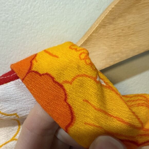 Vtg RARE Ui-Maikai Hawaiian Shirt Medium BARKCLOTH Cotton RN#26300 Floral Stain - Picture 11 of 12